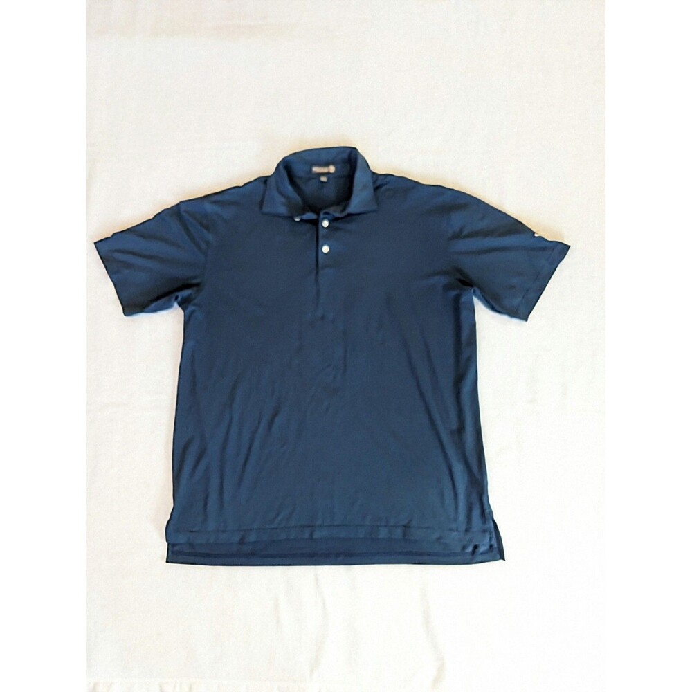 PETER MILLAR Summer Comfort Golf Polo Mens XL Navy Blue Stretch Moisture Wick